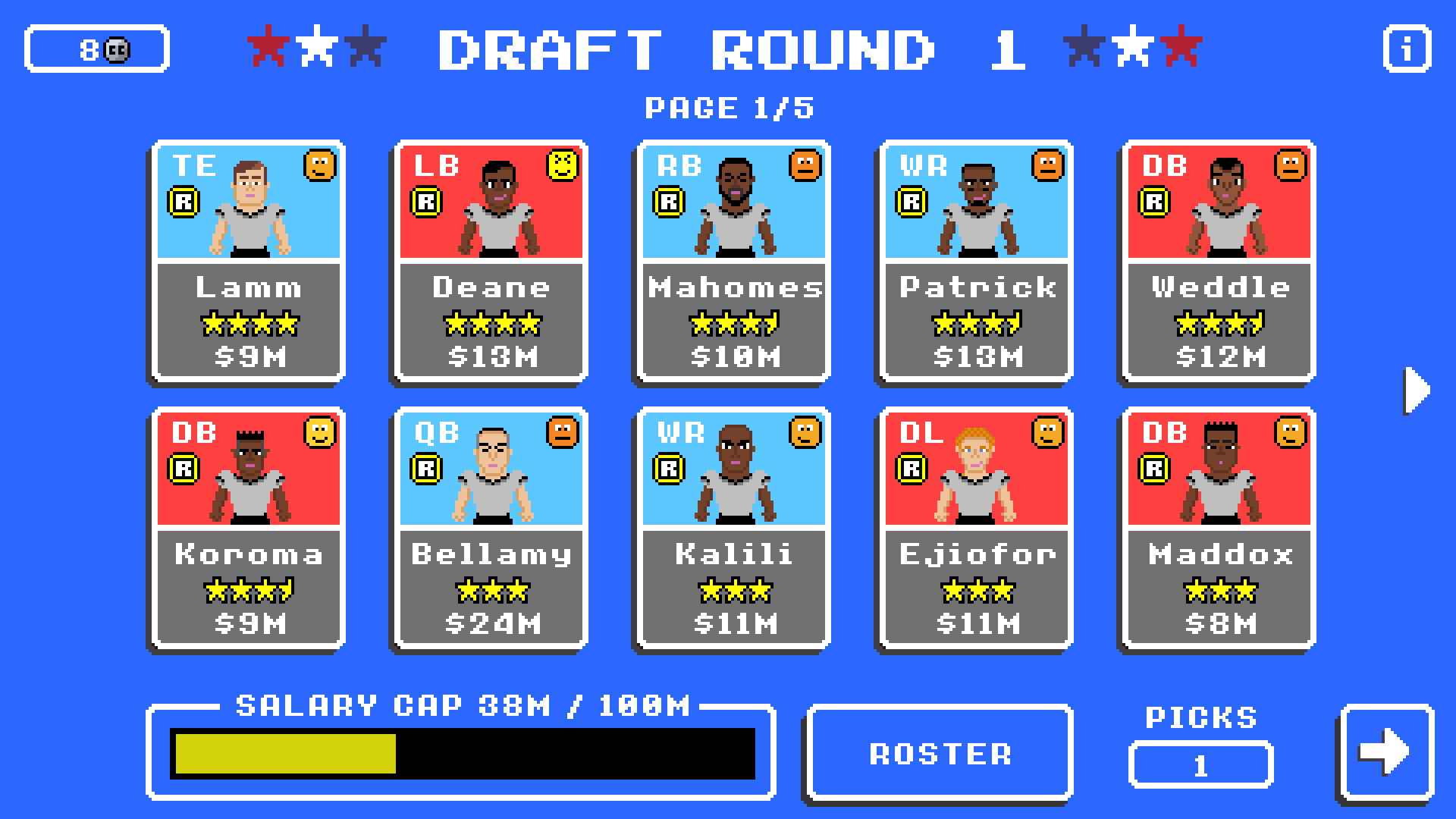 Retro Bowl Game Screenshot