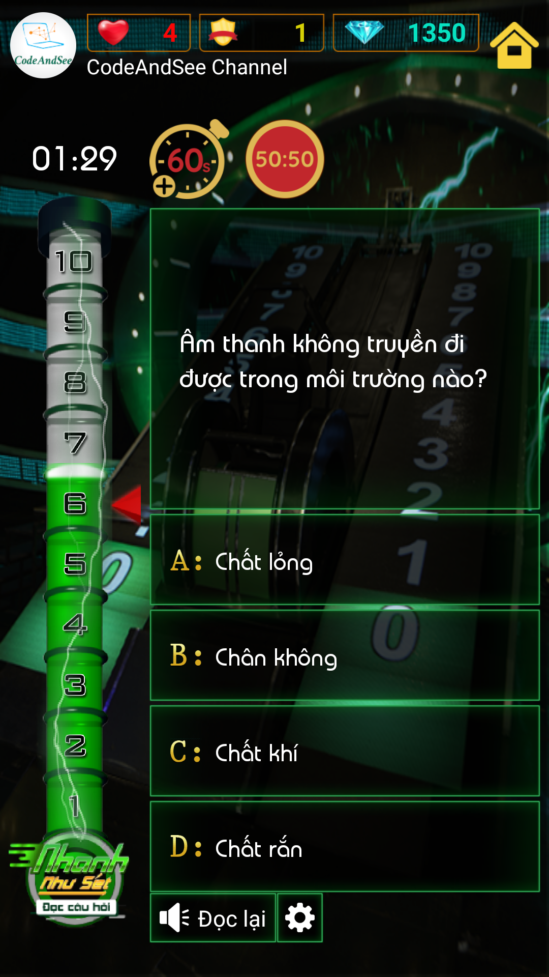 Screenshot of Nhanh Như Sét - Đọc Câu Hỏi