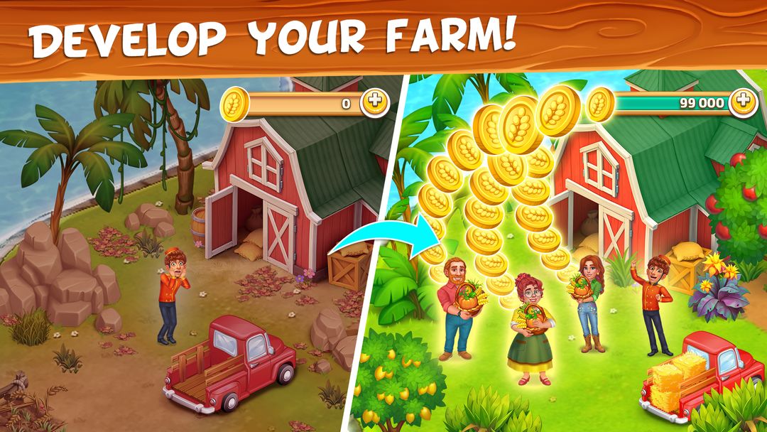 Farm Island - Family Journey ภาพหน้าจอเกม