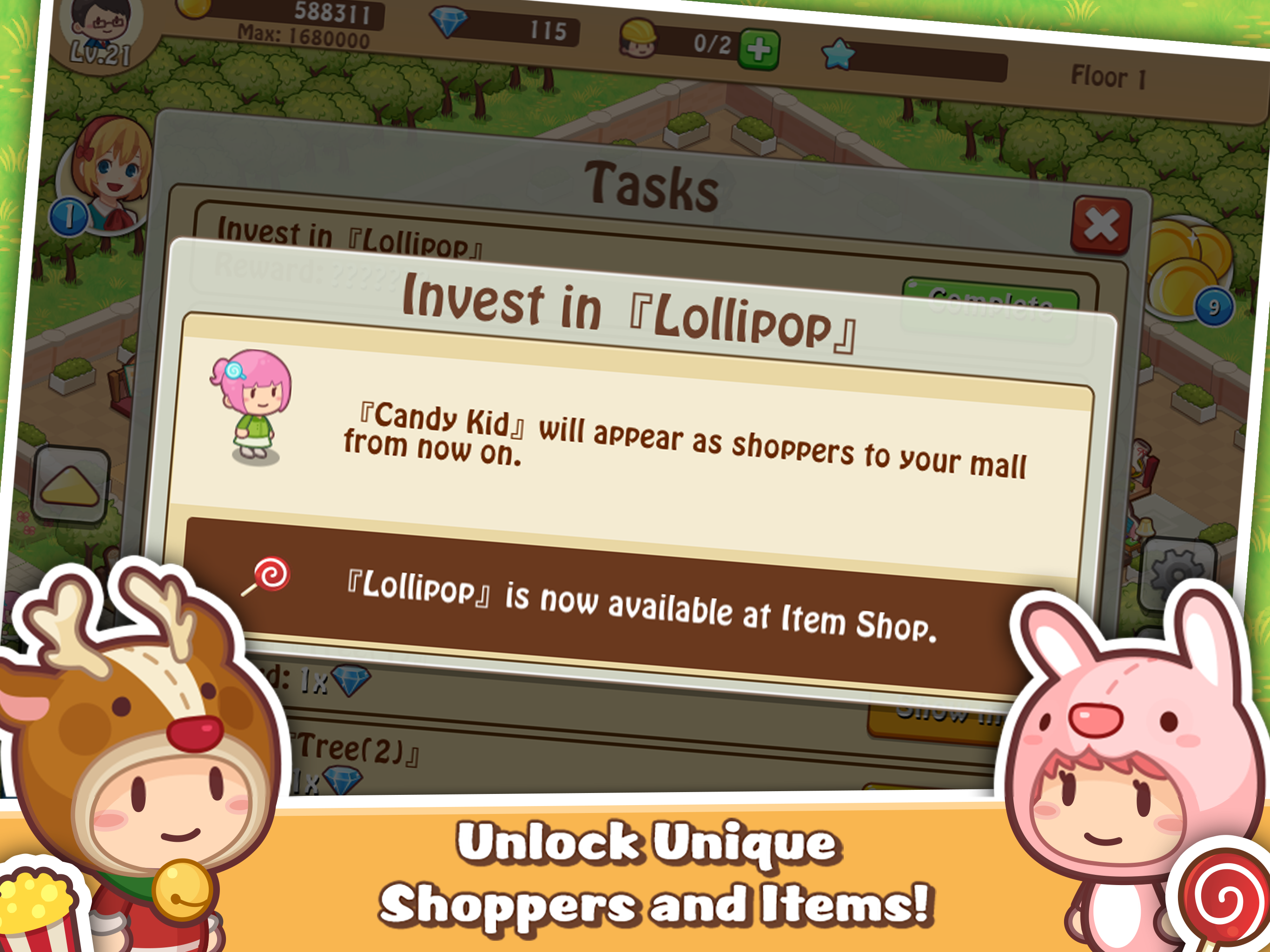 Happy Mall Story: Sim Game Game Screenshot