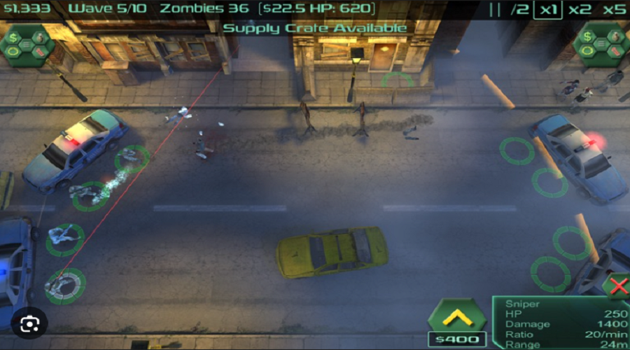 Zombie Defense City Game Screenshot