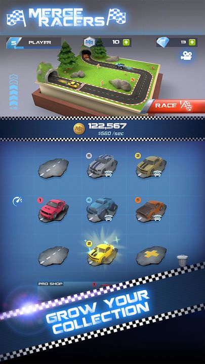 Screenshot 1 of Merge Racers: Idle Car Empire + Racing Game 
