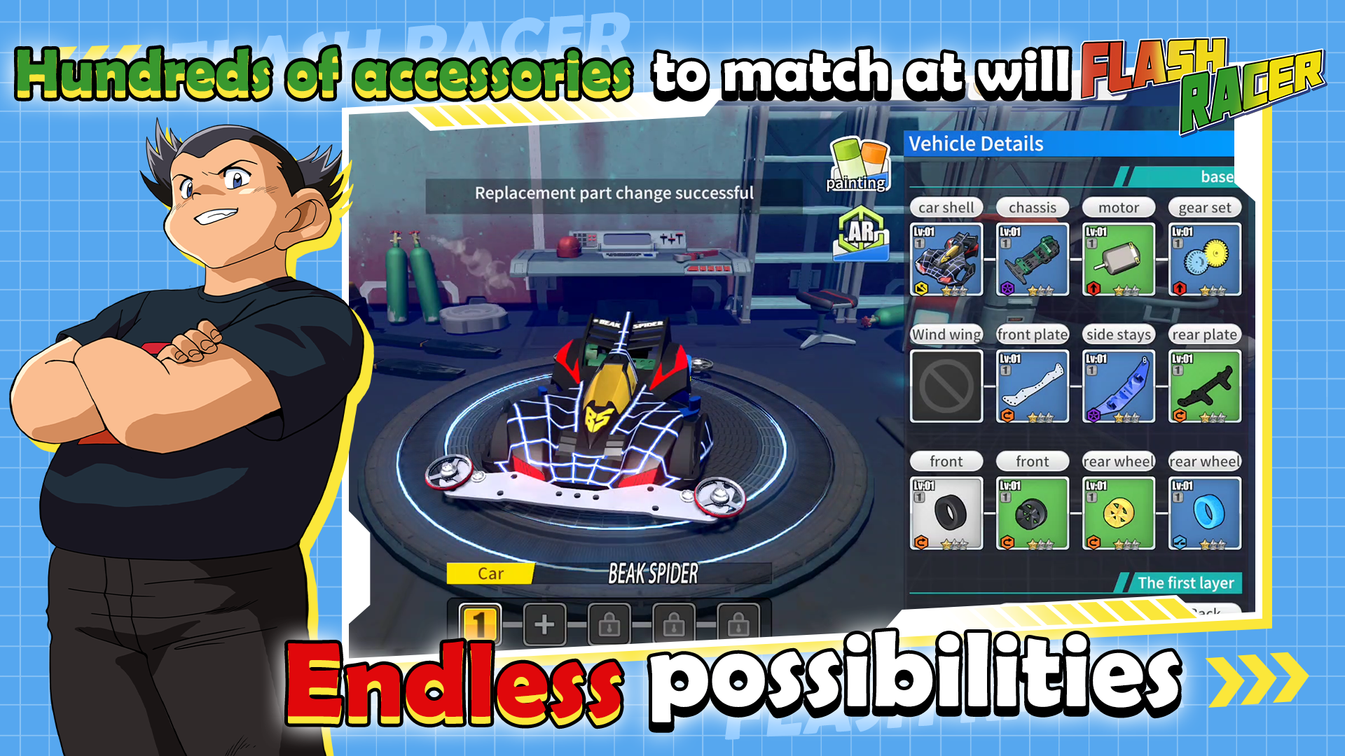 Flash Racer-MINI 4WD Game Screenshot