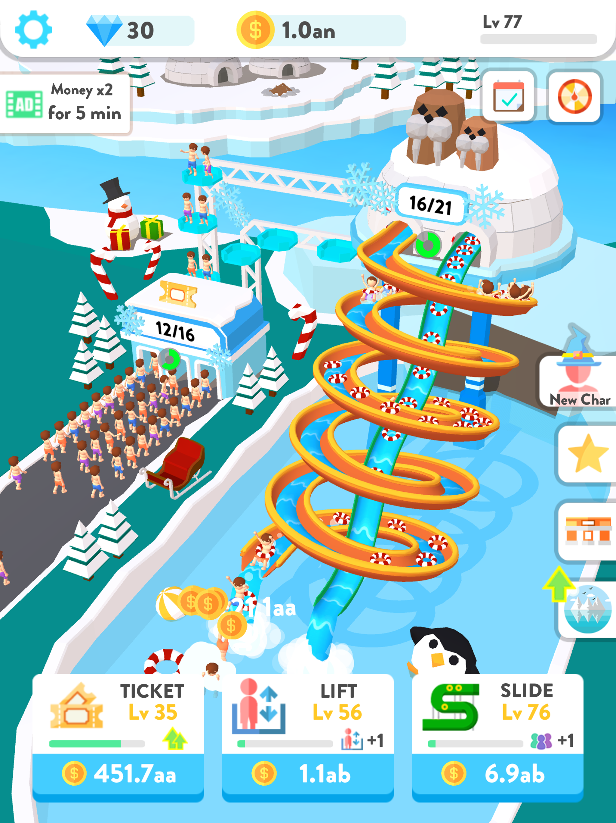 Idle Water Slide Game Screenshot