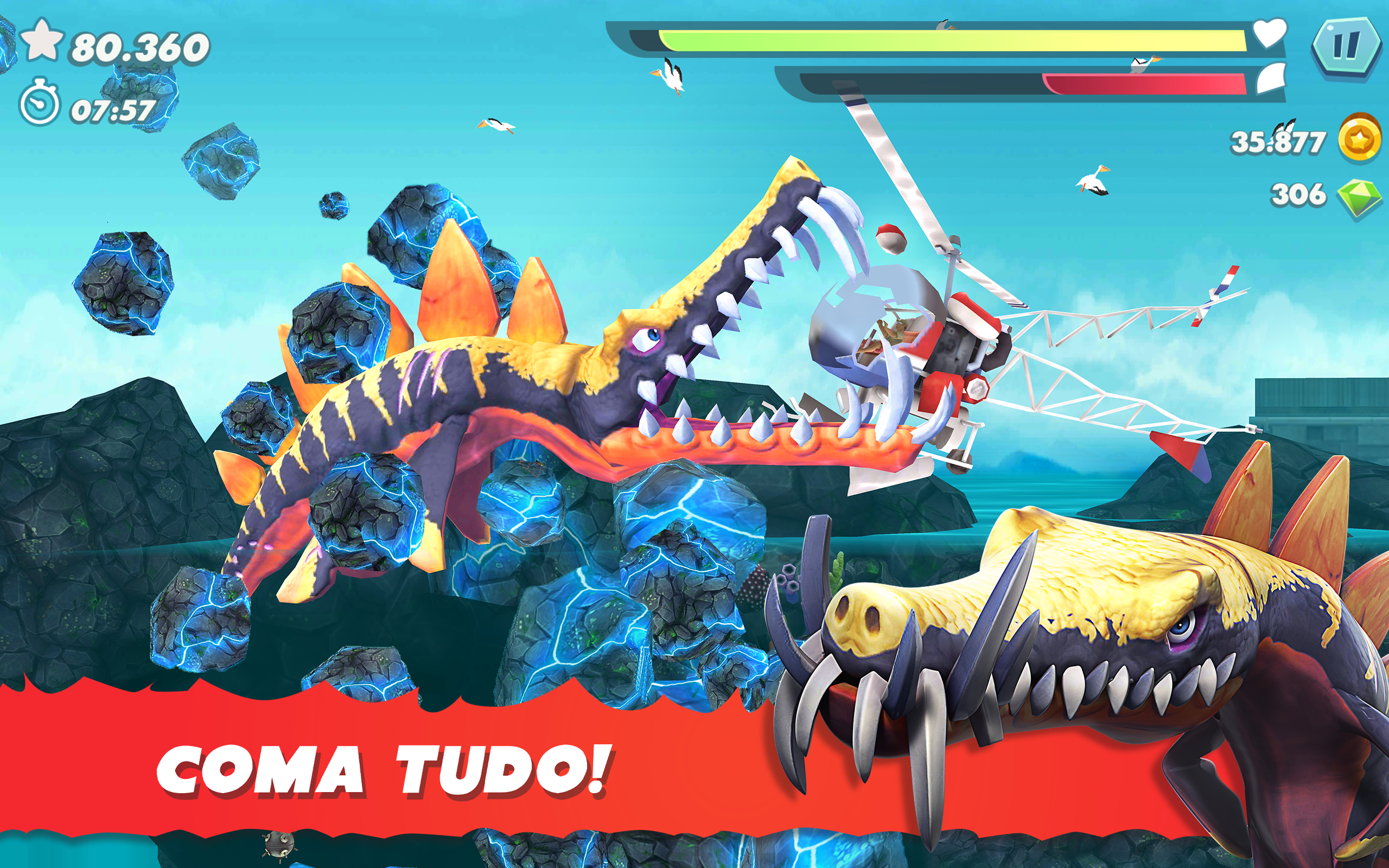 Captura de Tela do Jogo Hungry Shark Evolution: Ataque