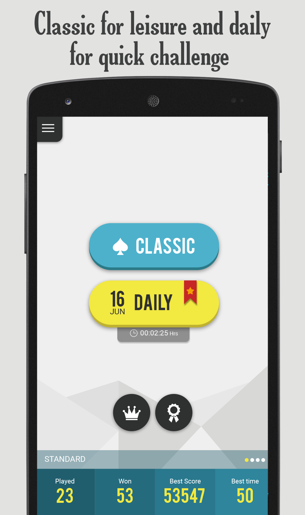 ソリティア SOLITAIRE ゲームのスクリーンショット