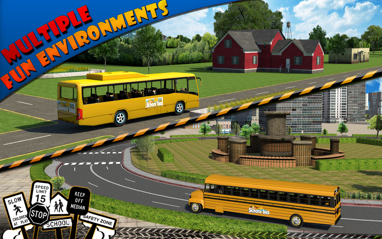 Cuplikan Layar Game Schoolbus Driver 3D SIM