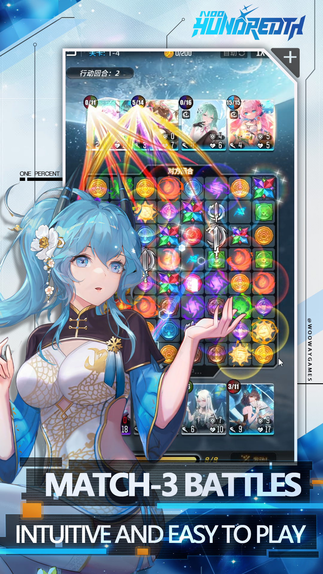 Hundredth: Match 3 RPG Game Screenshot