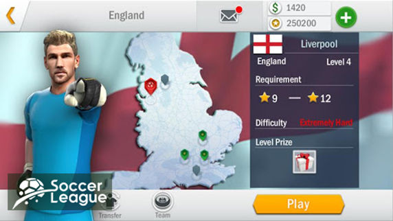 Screenshot of Soccer league