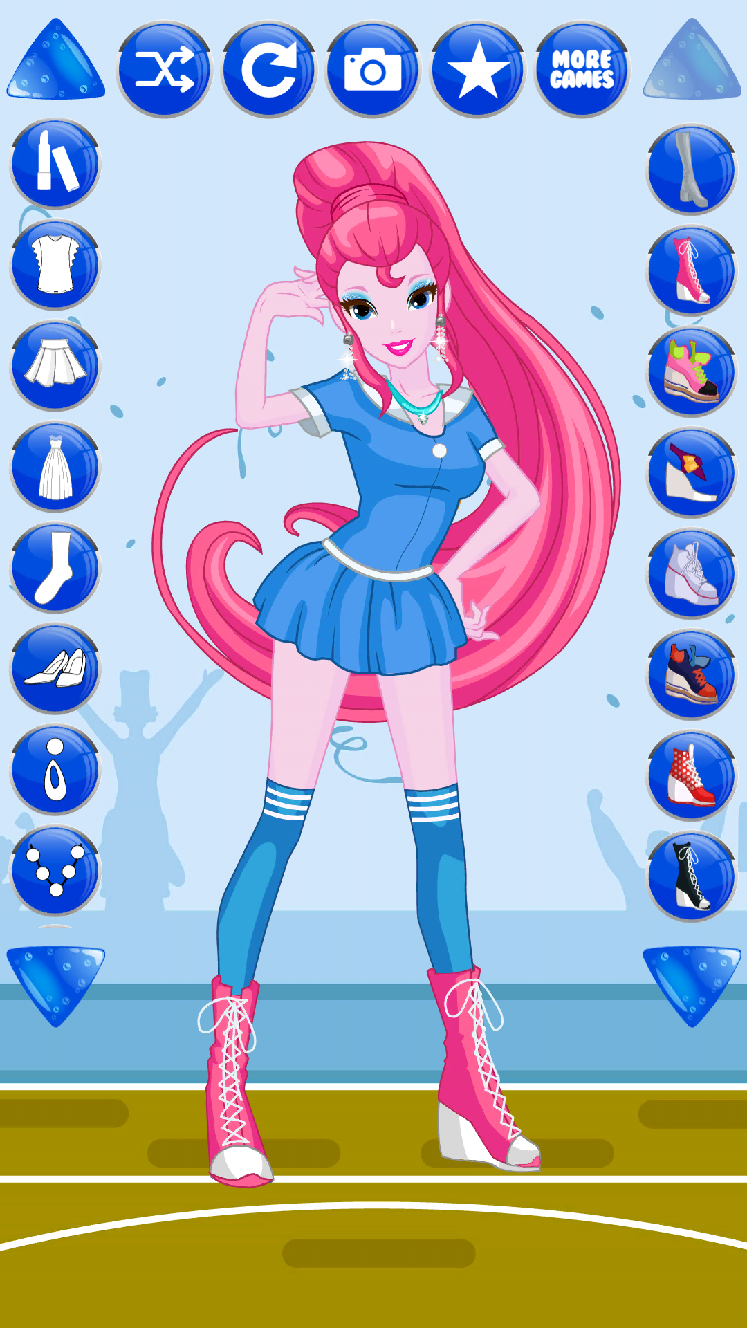 Cheerleader Dress Up 게임 스크린샷