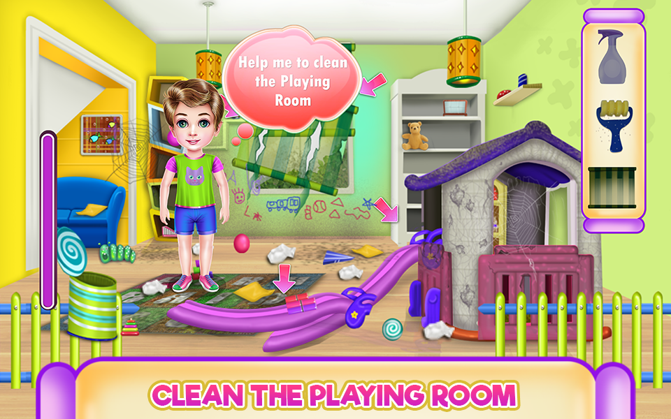 Скриншот игры Kindergarten House Cleaning