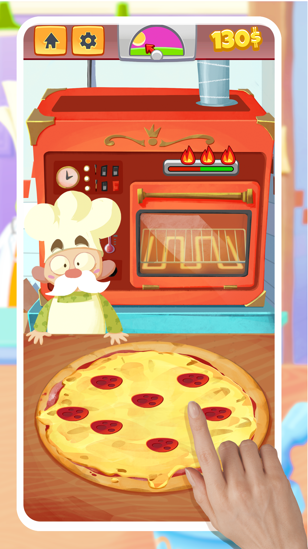 Captura de Tela do Jogo Pizzaria - Jogos de cozinha