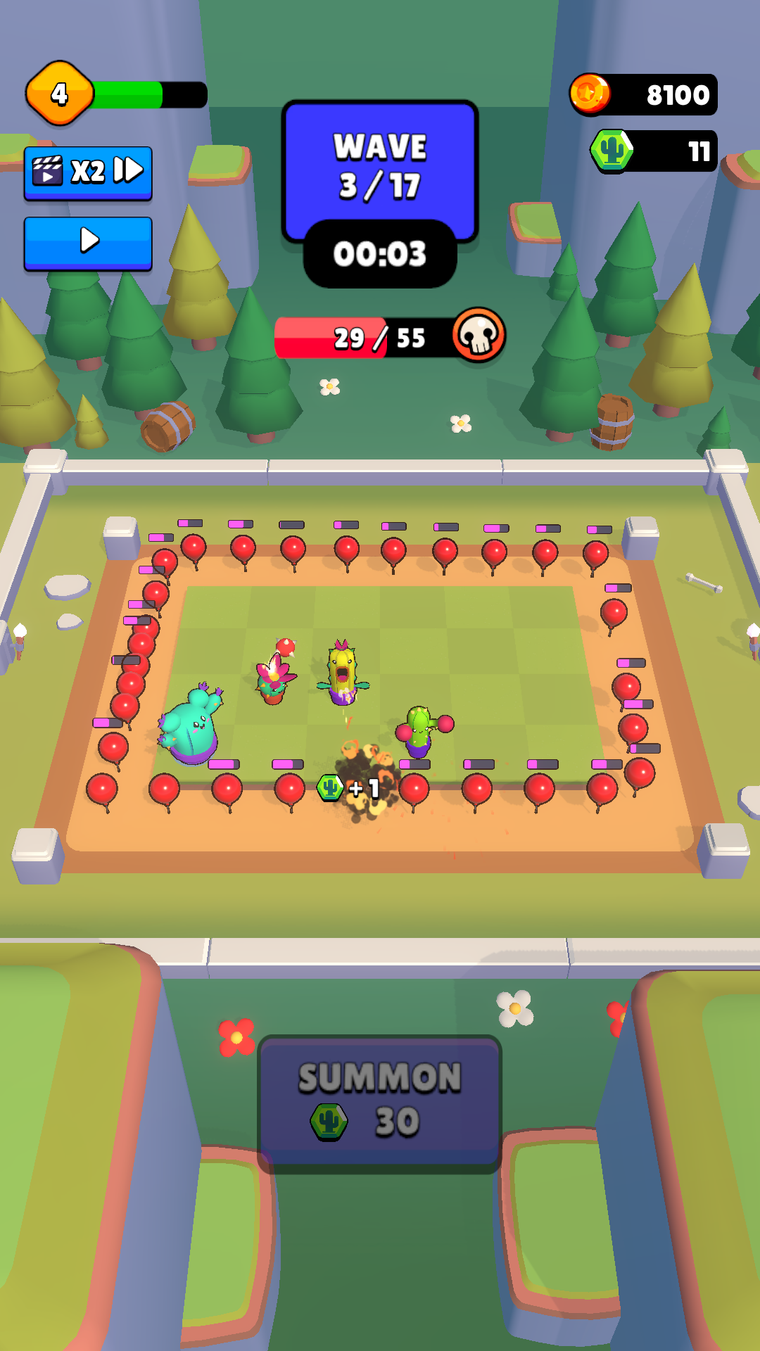 Battle Cactus TD Game Screenshot