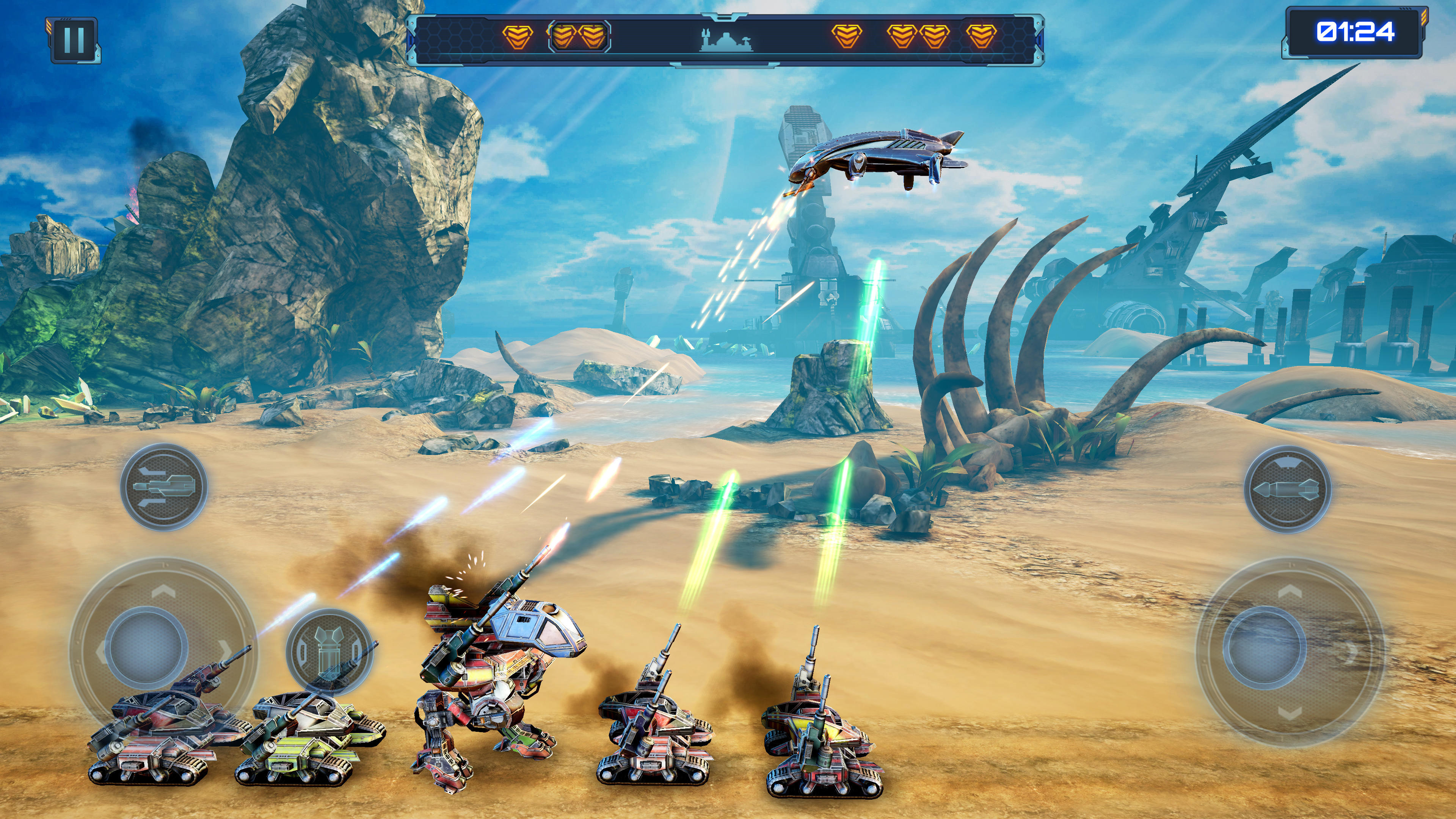 Red Siren: Robot and Mecha War Game Screenshot