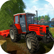 Vero trattore agricolo e raccolta 3D Sim 2017