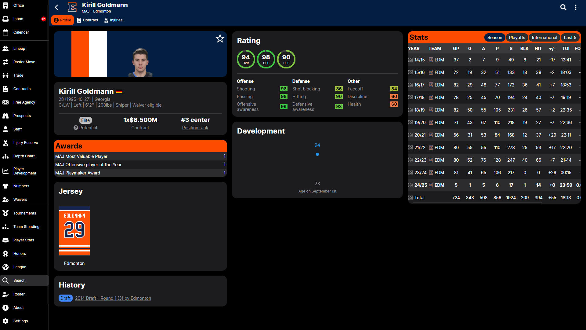 Hockey Legacy Manager 25 Game Screenshot