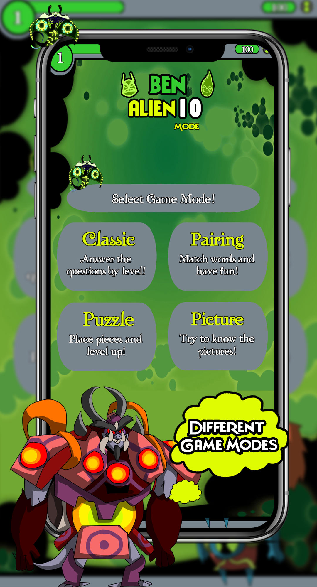 Screenshot of Ben Alien 10 Quiz