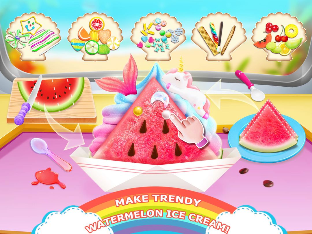 Unicorn Chef: Summer Ice Foods - Cooking Games 게임 스크린 샷