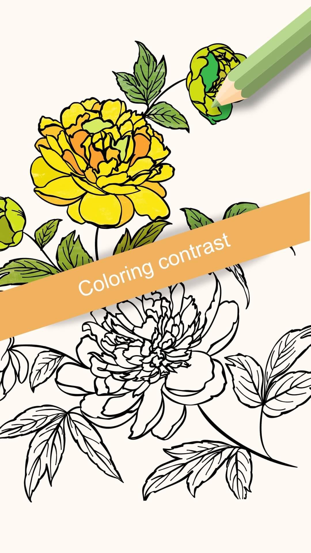 Flowers Coloring Books Game Screenshot