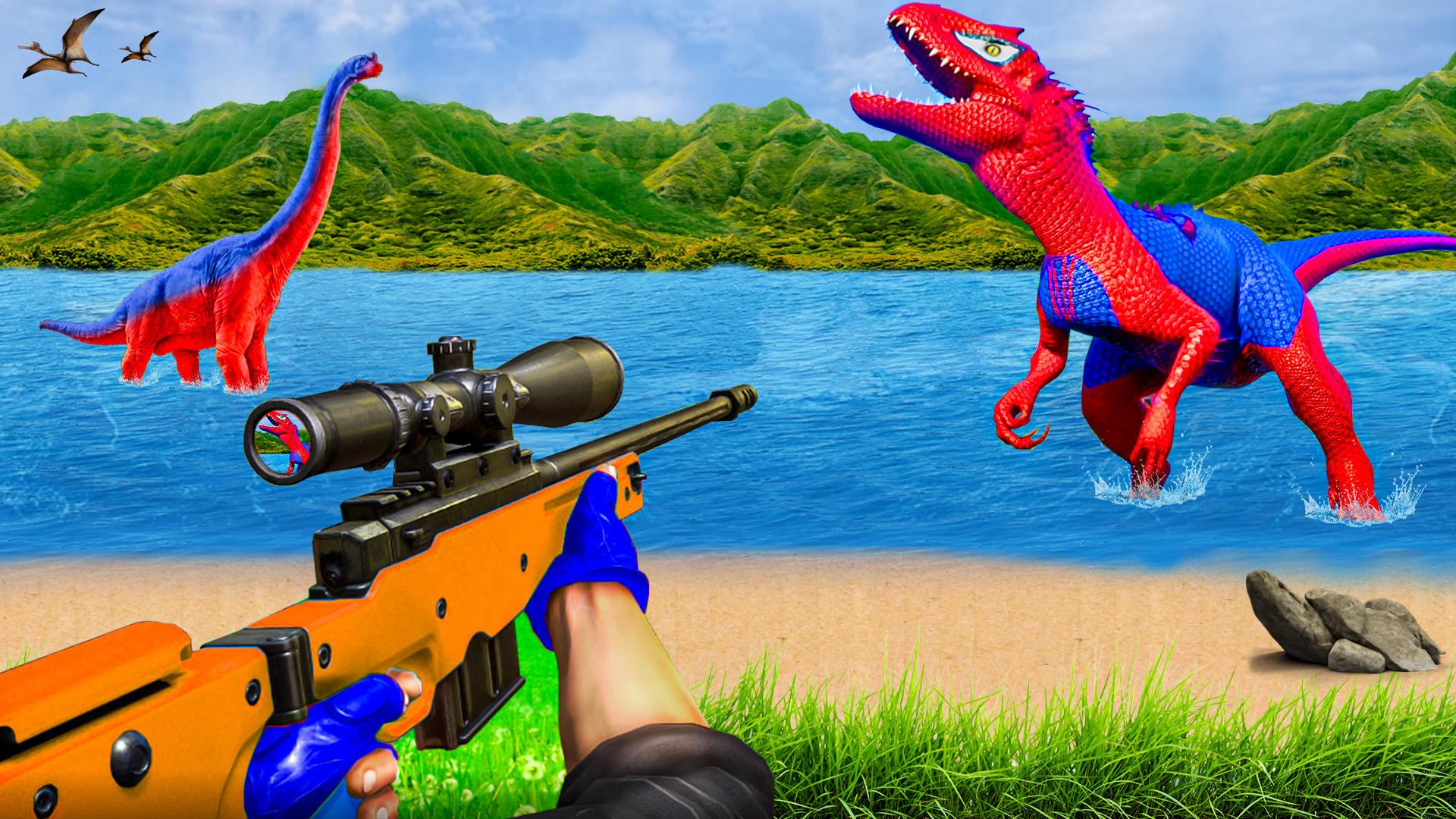 Cuplikan Layar Game Wild Dino Hunting Games