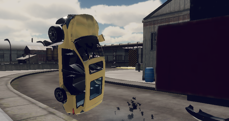 Car Crash Simulator Industrial Game Screenshot