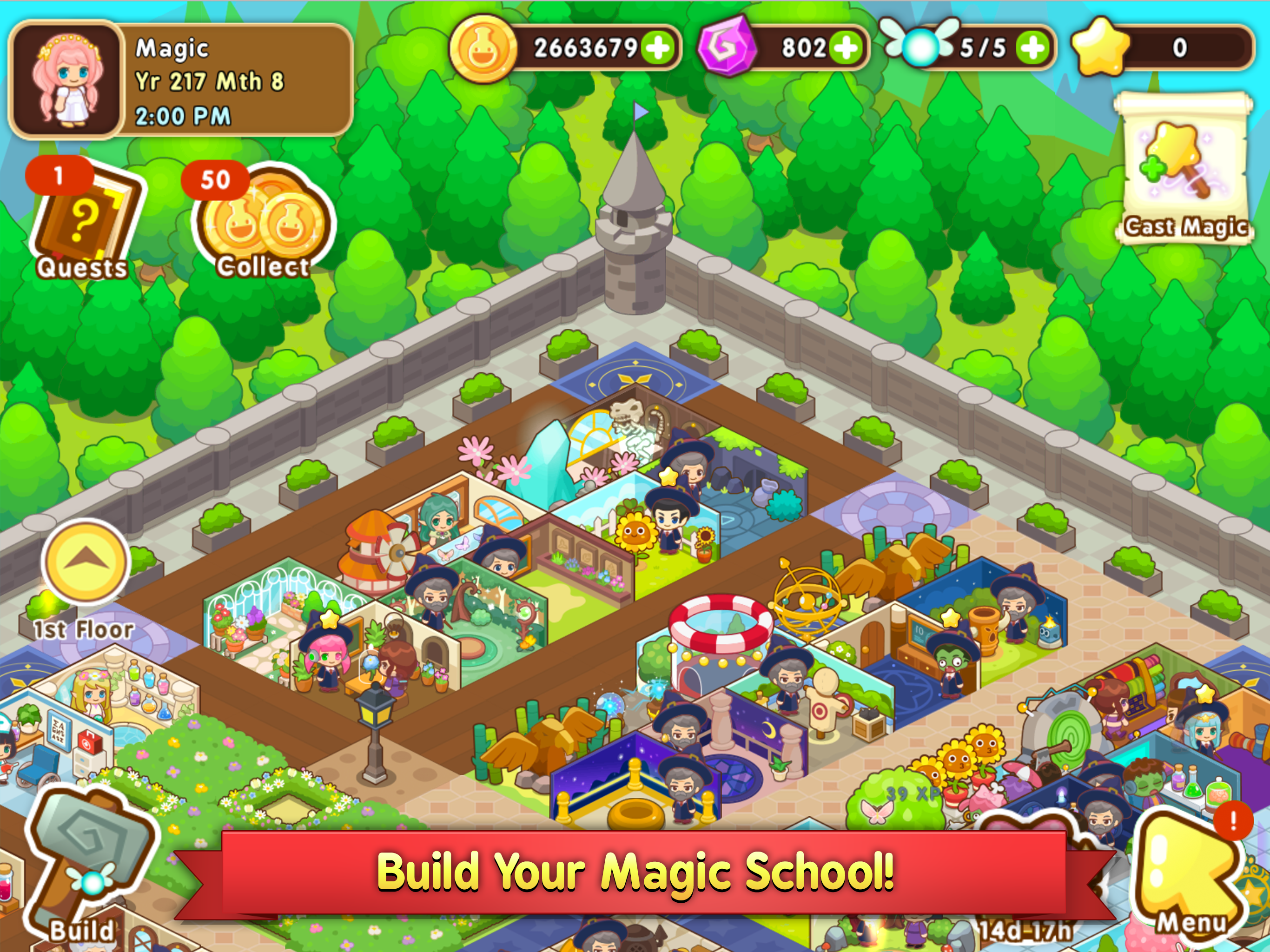 Magic School Story ภาพหน้าจอเกม