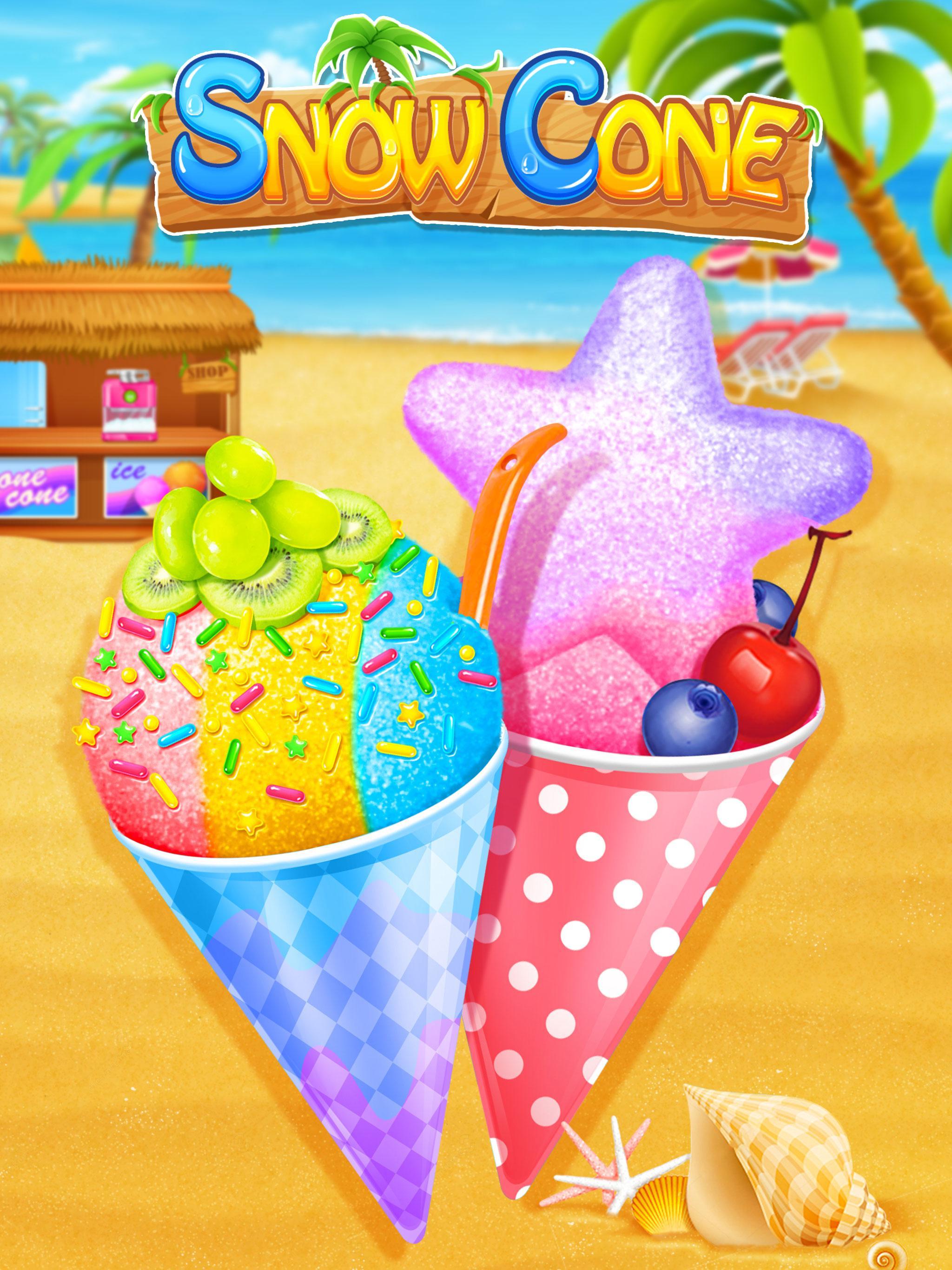 Summer Icy Snow Cone Maker Game Screenshot