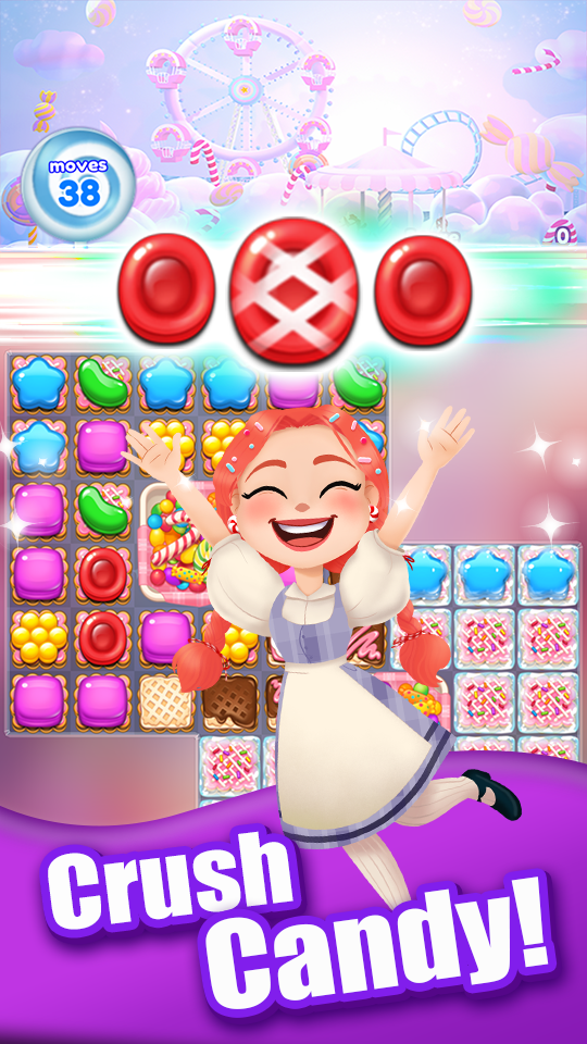 Screenshot 1 of Crush the Candy: n. 1 gioco gratuito Match 3 Candy Puzzle 1.3.0