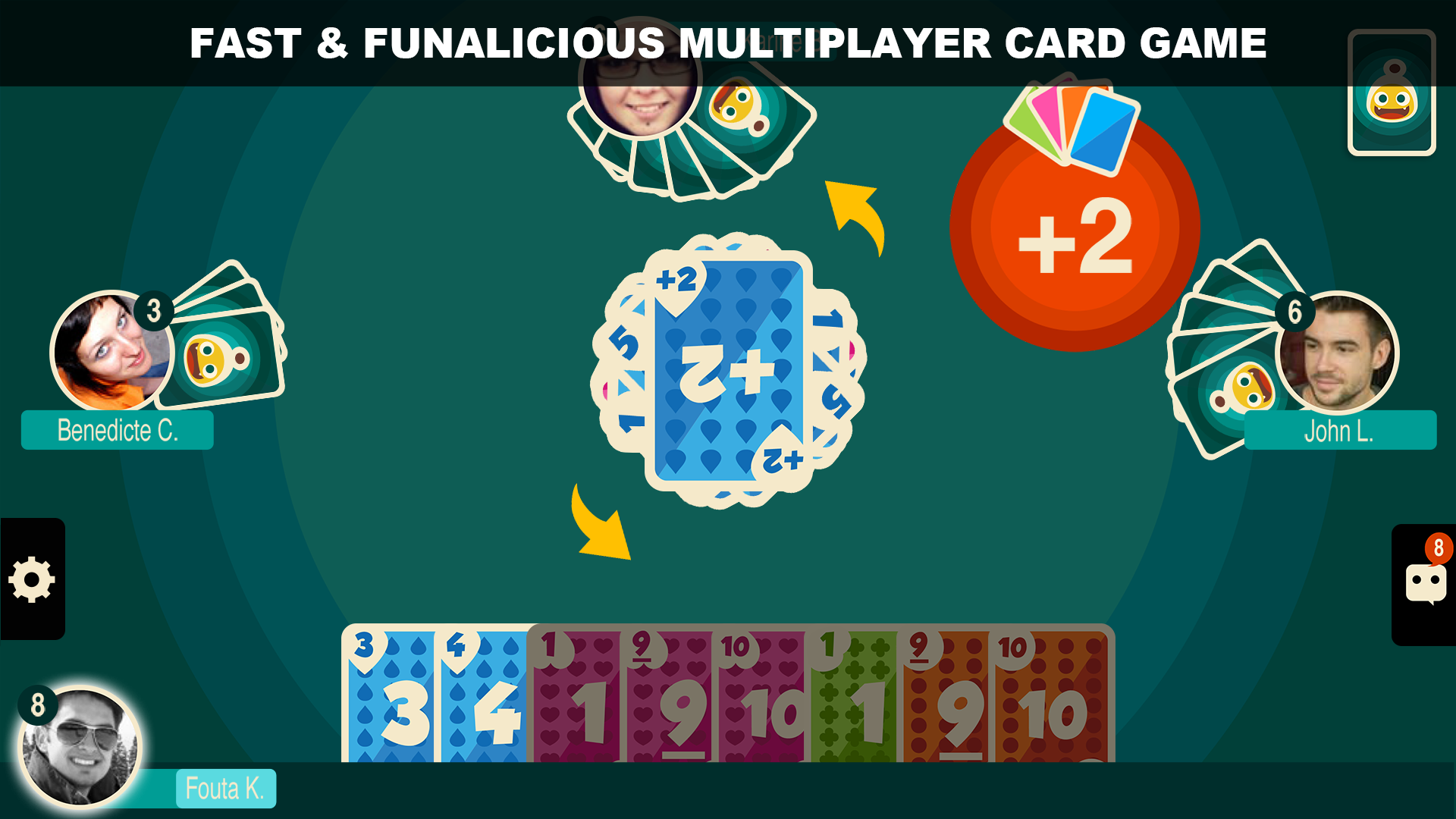 Crazy 8 Multiplayer Game Screenshot