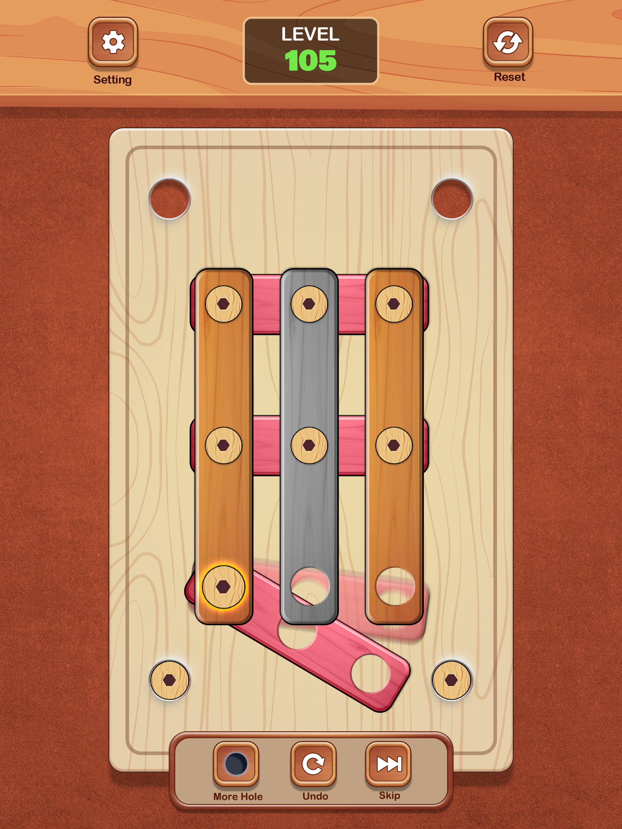 Screw Wood Puzzle Nuts n Bolts Game Screenshot