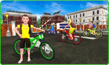 Kids School Time Bicycle Race Game Screenshot