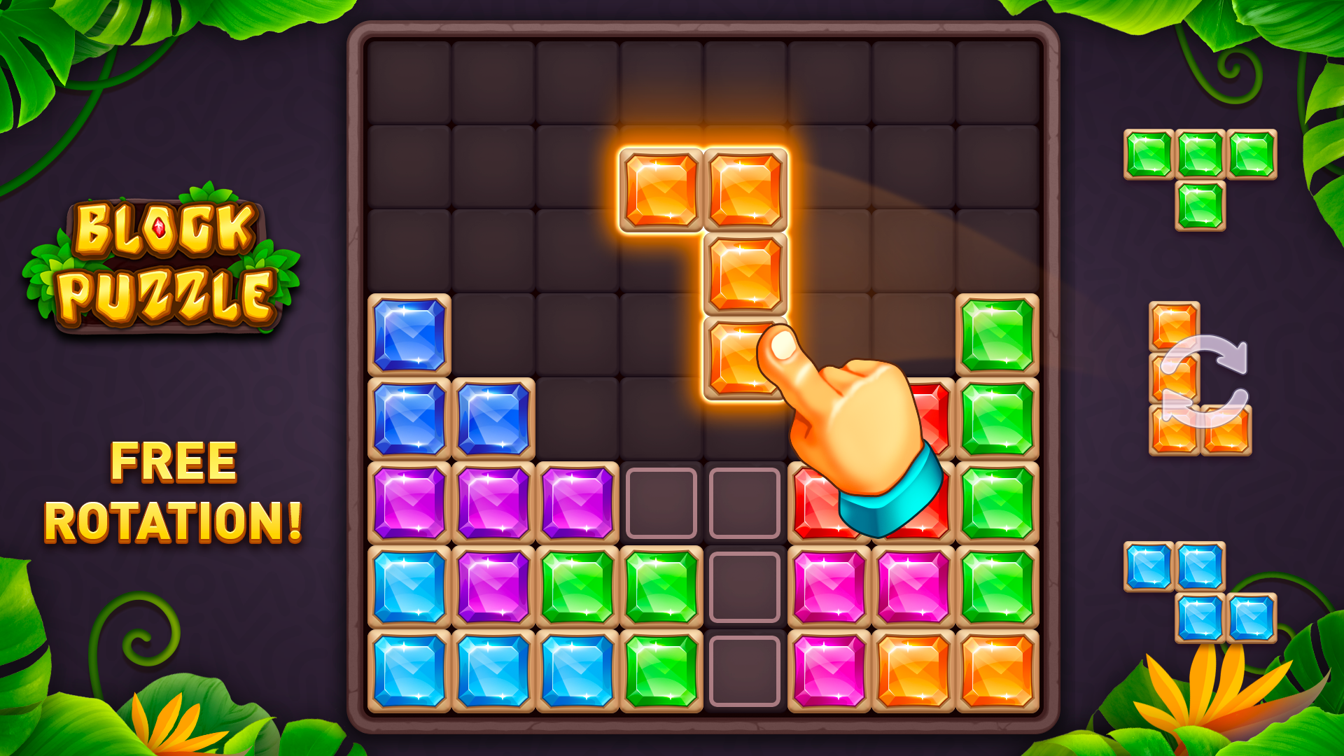 Captura de Tela do Jogo Jewel Blast: Gem Block Puzzle