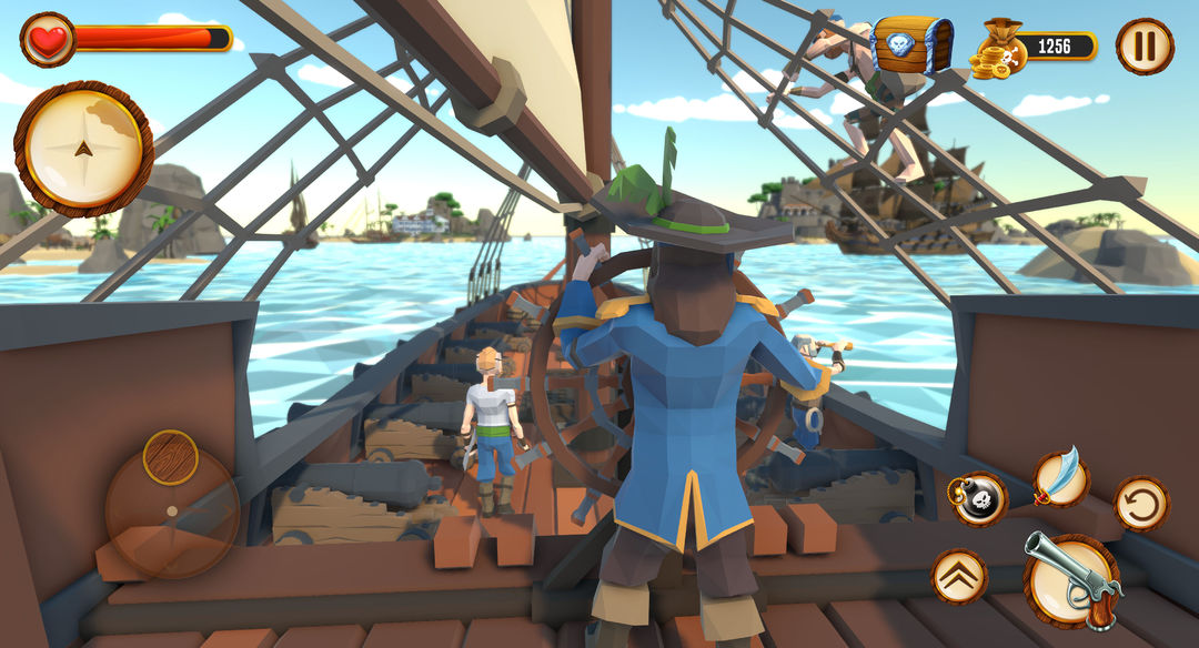 Pirate Polygon Caribbean Sea ภาพหน้าจอเกม