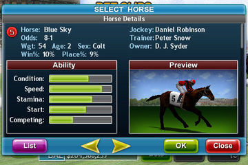 Virtual Horse Racing 3D Game Screenshot