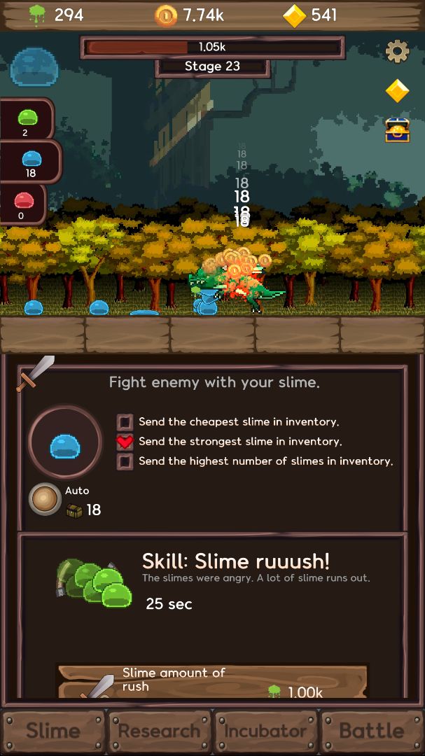 Screenshot of Save the slime forest!