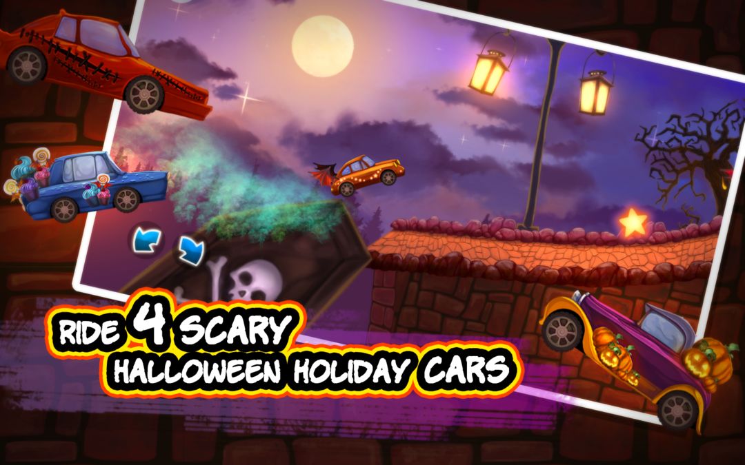Halloween Cars: Monster Race 게임 스크린 샷