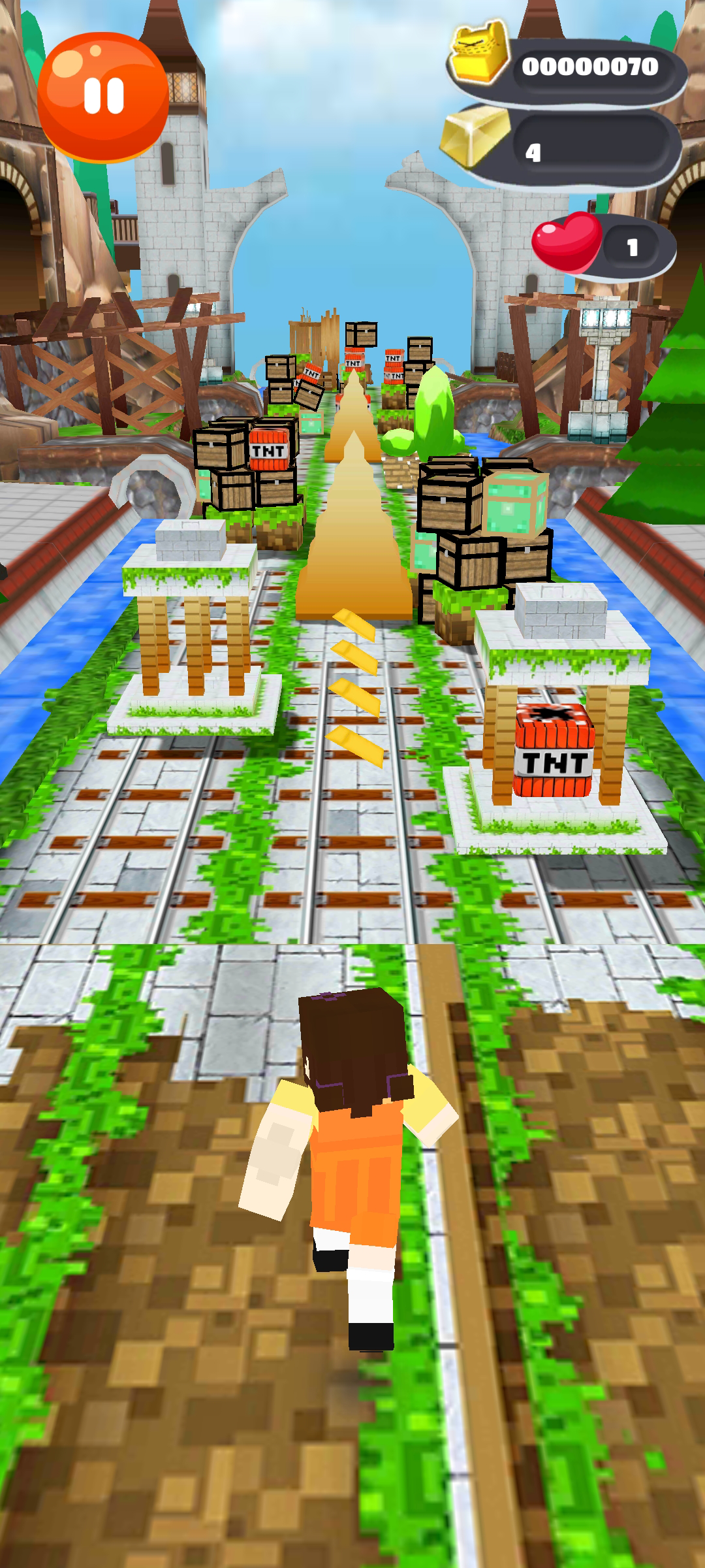 Thanos Craft: Survival Run Game Screenshot