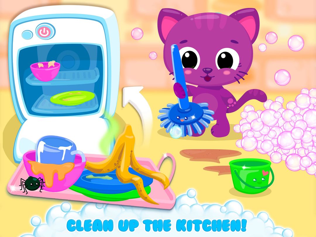 Cute & Tiny House Cleanup - Learn Daily Chores 게임 스크린 샷