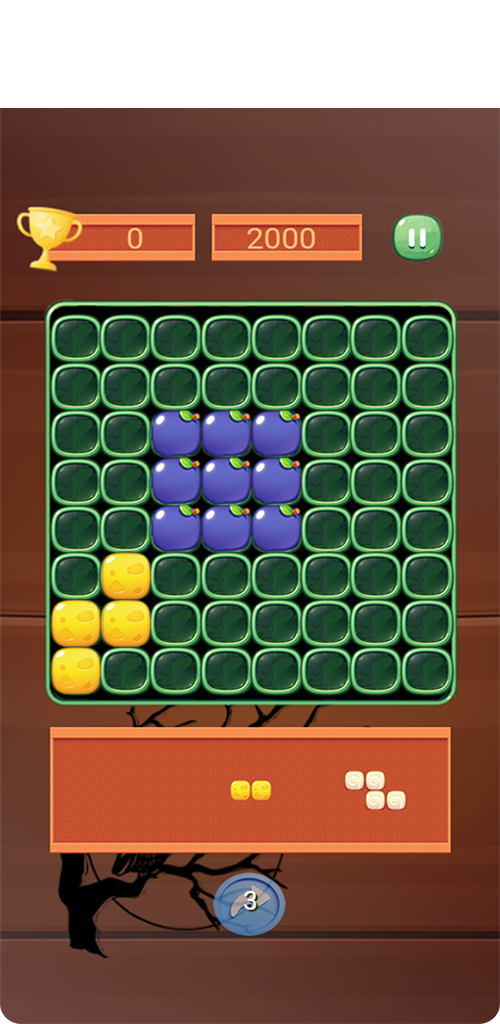 Fruit Puzzle : The Owl Game Screenshot