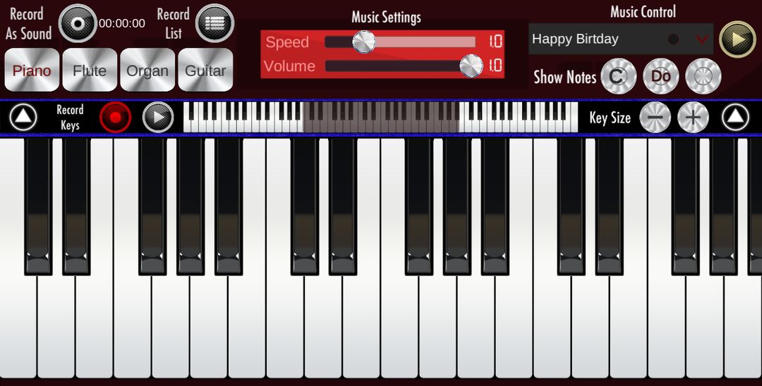 Screenshot of Real Piano