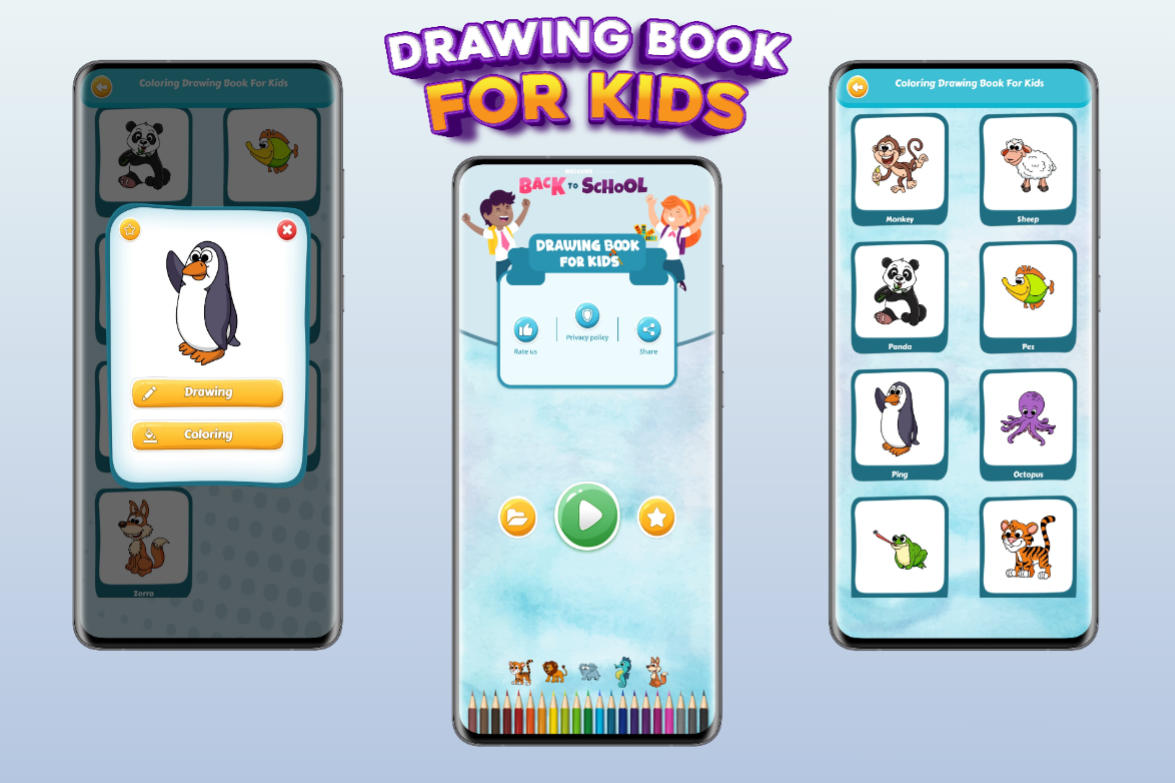 Coloring Drawing Book For Kids Game Screenshot