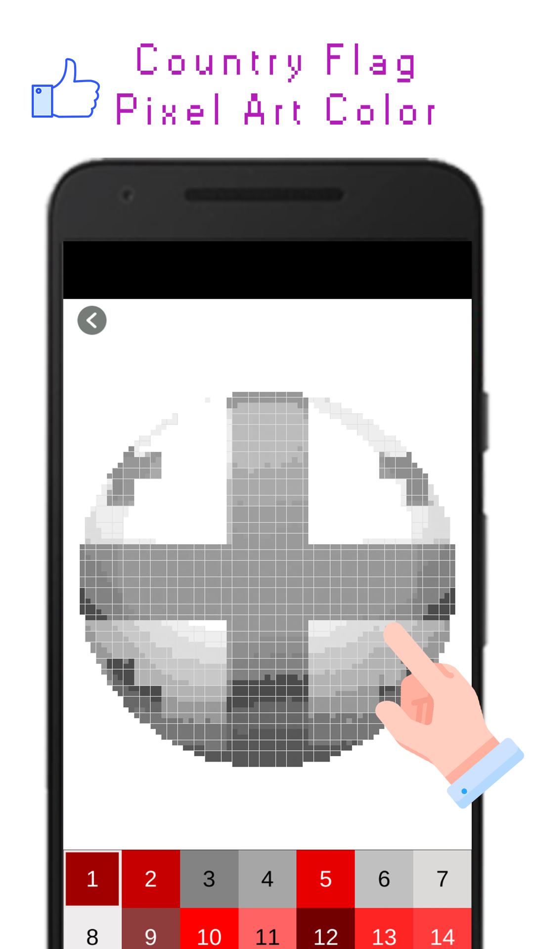 Country Flag Pixel Art Color ภาพหน้าจอเกม