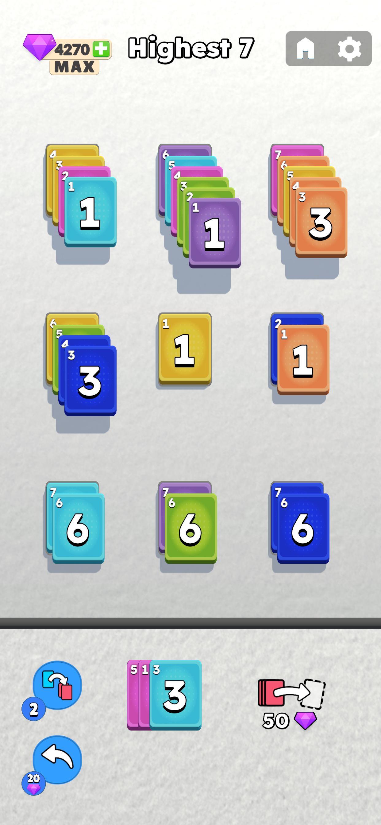 Color Solitaire 3D Game Screenshot