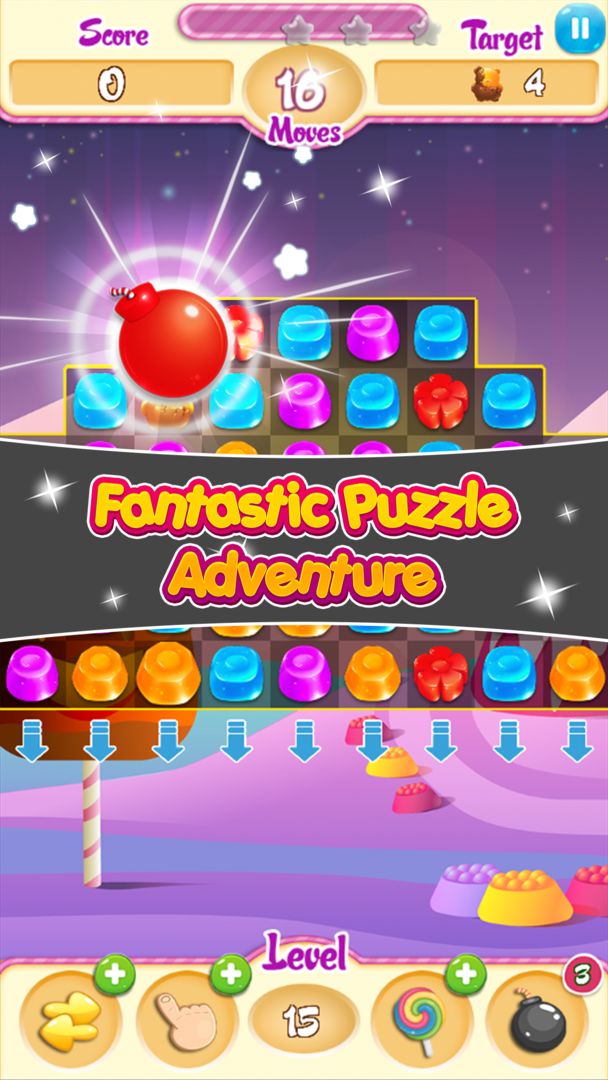 Screenshot of Jelly Crush: Match 3 Puzzle