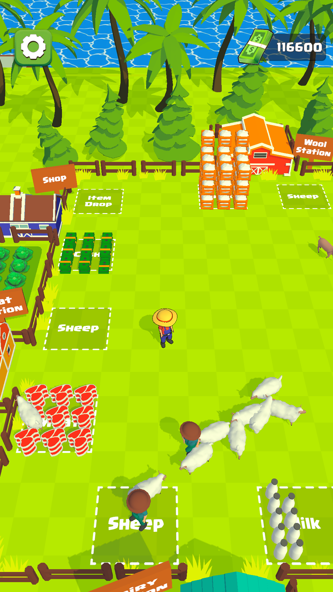 Wool Rush: Sheep Farm Empire Game Screenshot