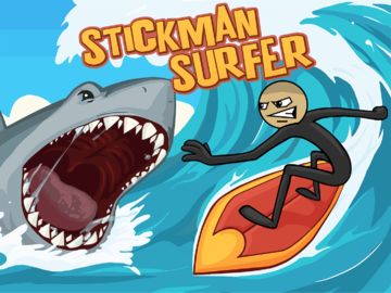 Stickman Surfer Game Screenshot