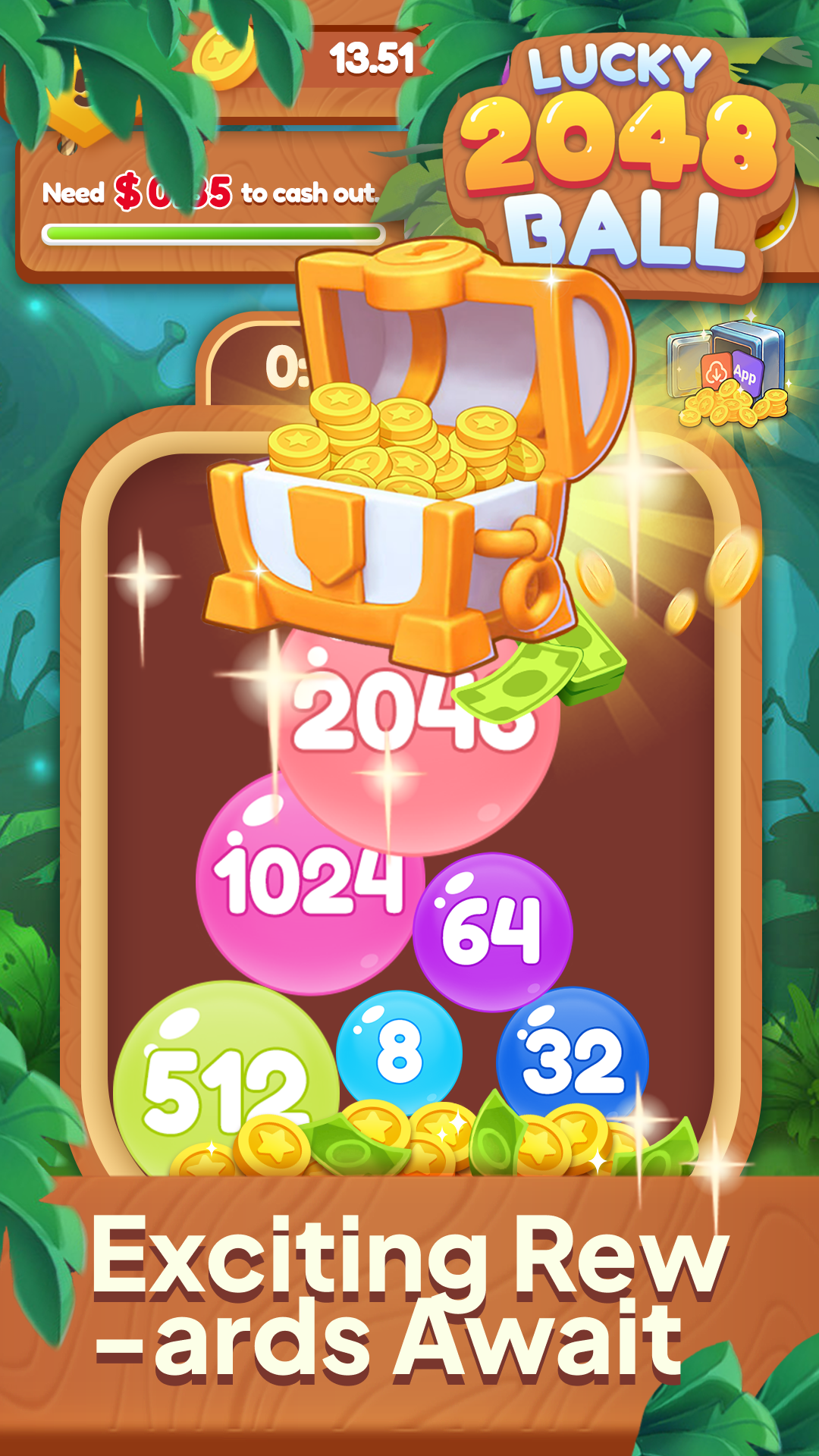 Screenshot of Lucky 2048 Ball