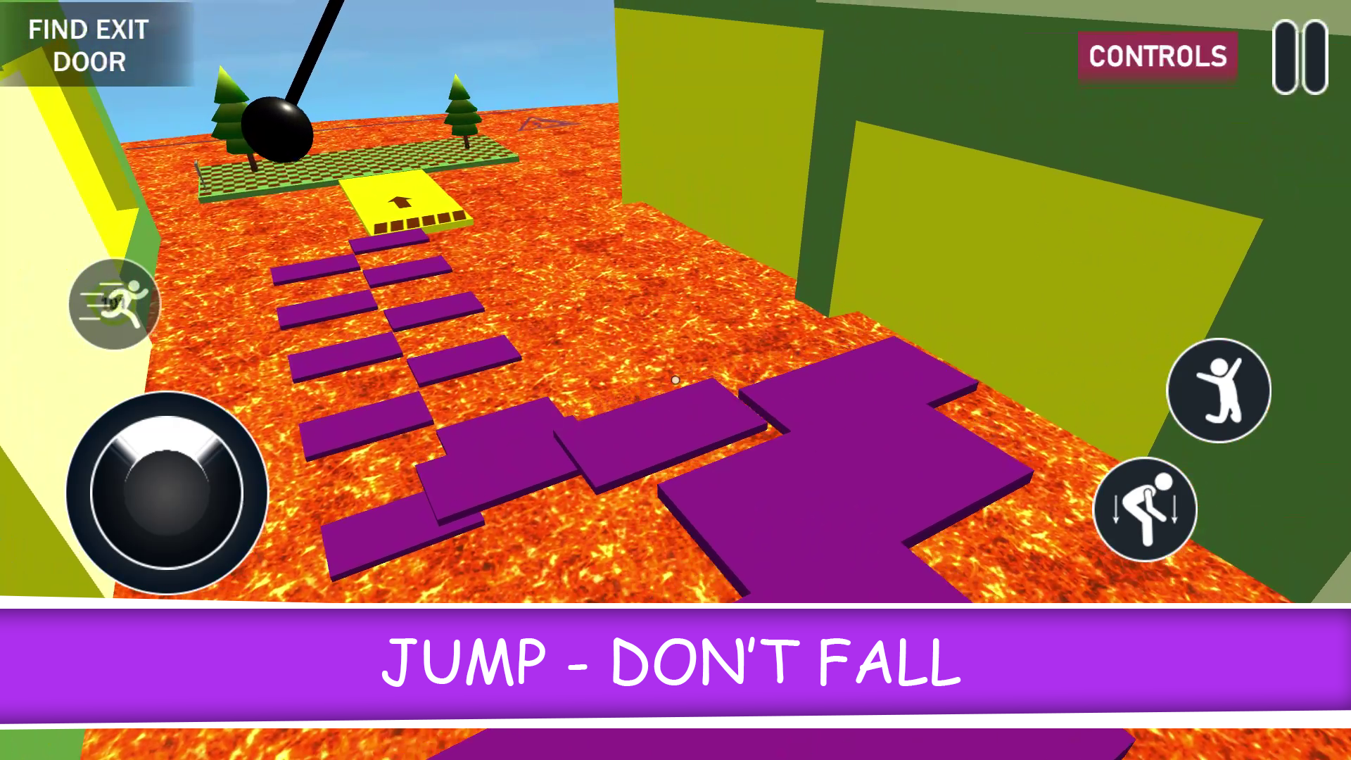 Bad Granny Parkour: Lava Floor Game Screenshot