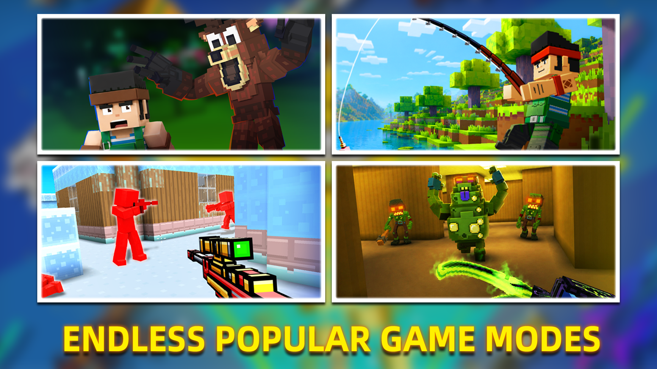 Cops N Robbers:Pixel Craft Gun Game Screenshot