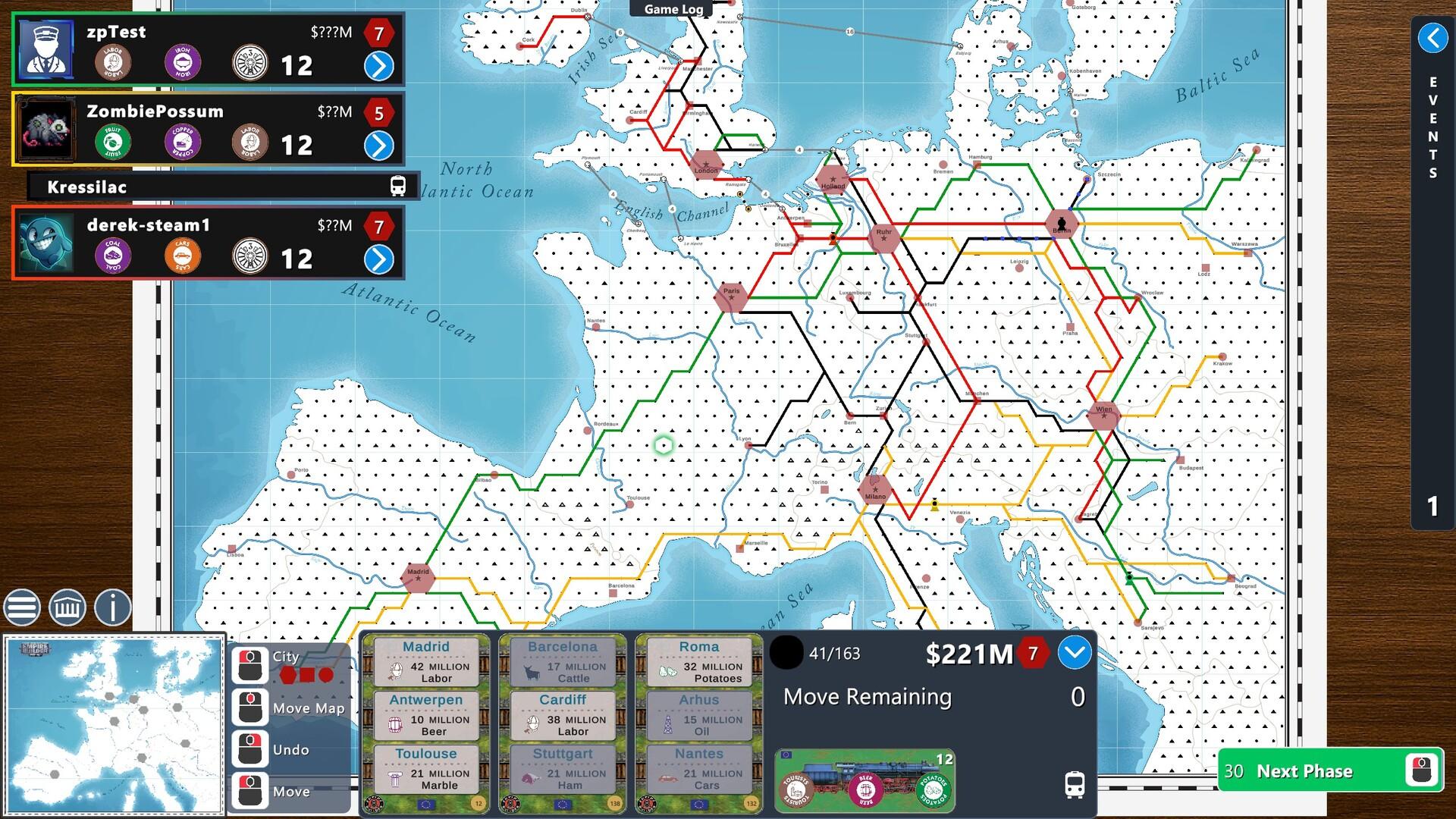 Empire Builder - Europe Game Screenshot